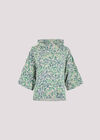 Batik Leaf Jersey Knit Top, Green, large