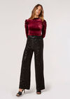 Ruched Shoulder Velvet Top , Burgundy, large