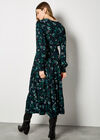 Eucalyptus Leaf Print Maxi Dress, Black, large