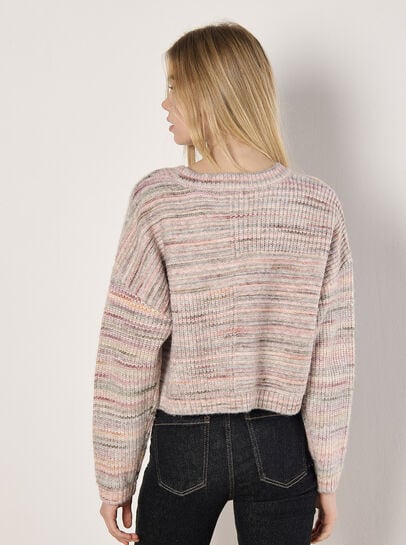 Space Dye Boxy Cropped Jumper