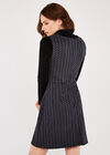 Herringbone 2 Buckle Wrap Dress, Black, large