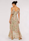 Watercolour Blooms Midi Dress, Mint, large