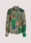 Paisley Patchwork Shimmer Shirt, Green, large
