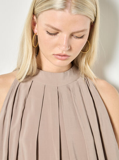 Soft Pleat Tunic Top