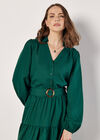 Balloon Sleeve Blouse, Green, large