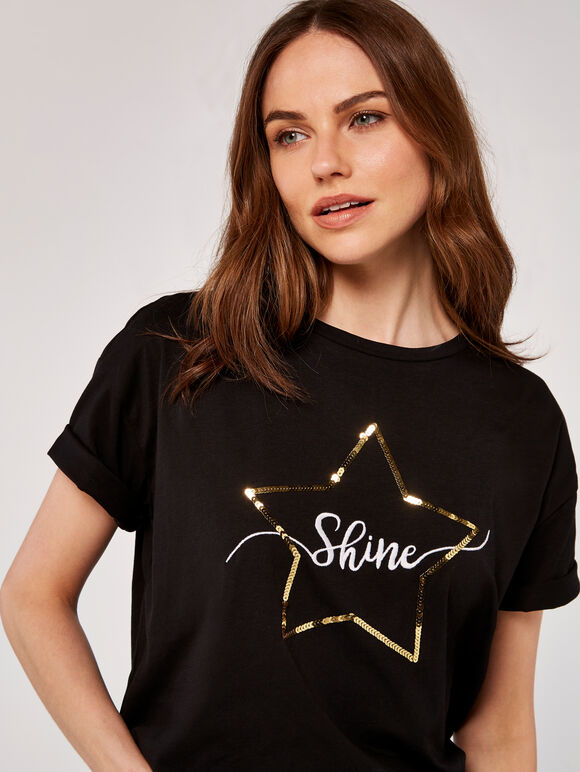 Shine T-Shirt, Black, large