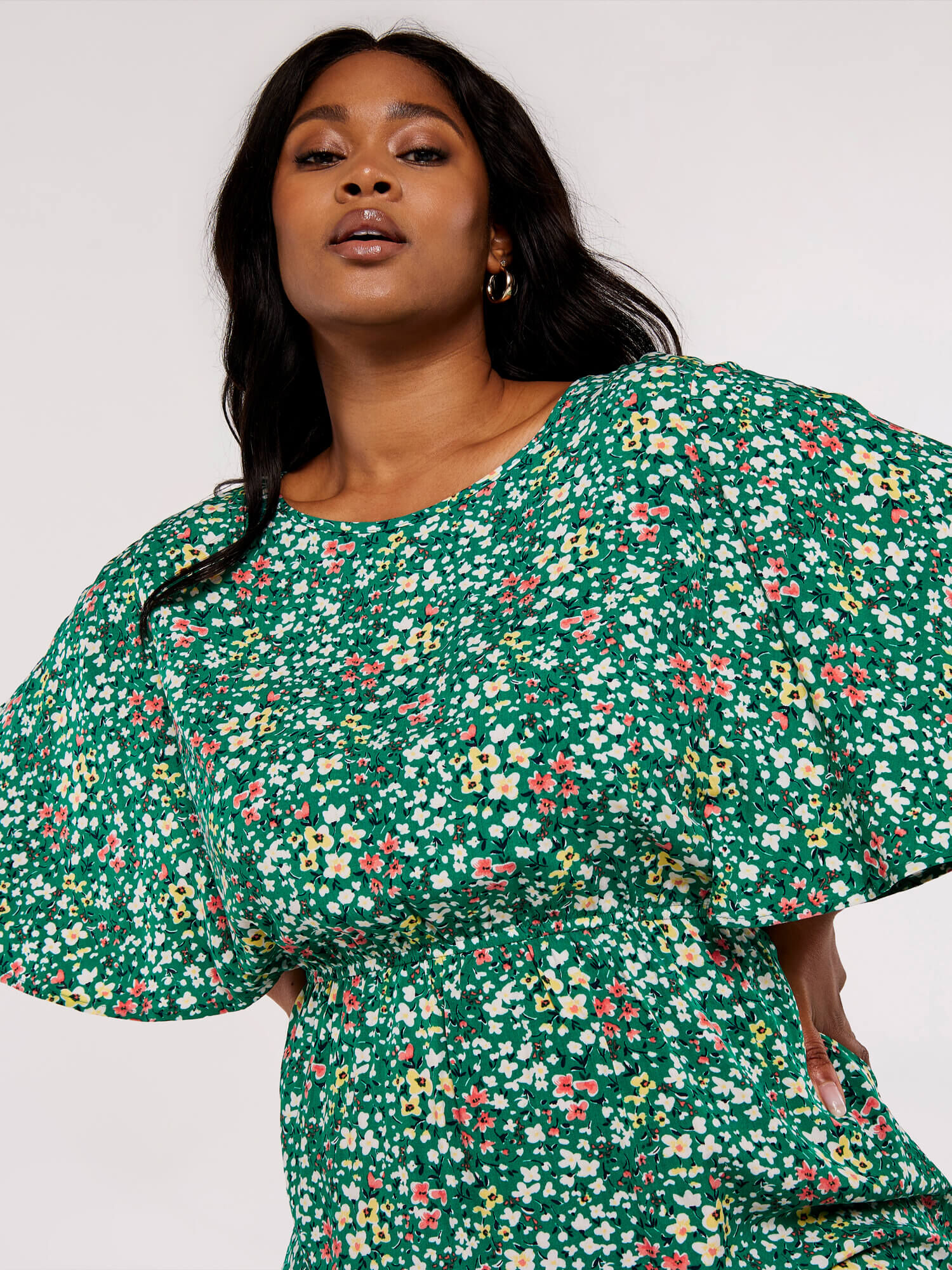 plus size angel sleeve top