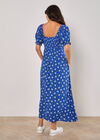 Silhouette Floral Milkmaid Maxi Dress, Blue, large
