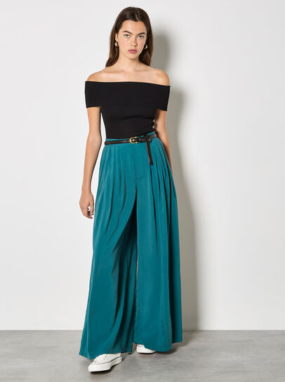 Rib Knit Bardot Top
