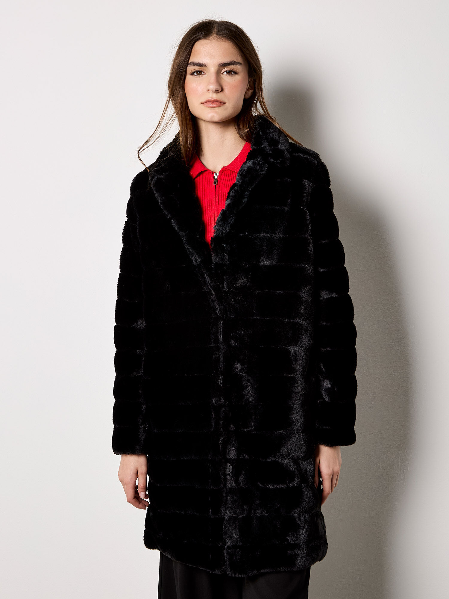 Faux Fur Panel Jacket | Apricot Clothing