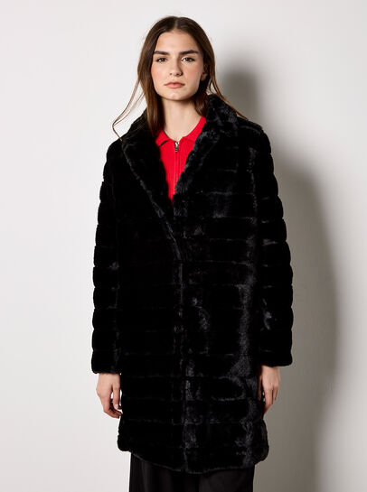 Faux Fur Panel Jacket