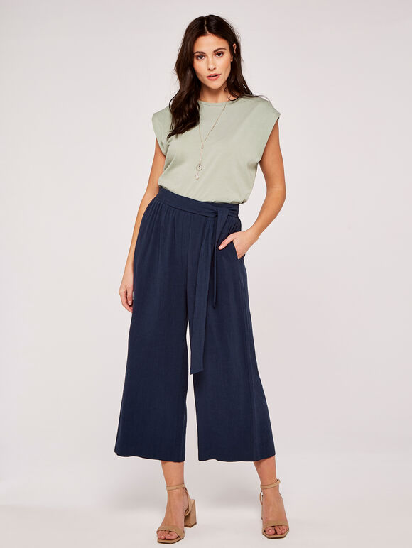 Retro Cropped Sleeveless Tee, Mint, large