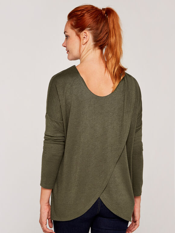 Brushed Reversible X Over Top, Khaki, large
