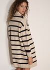 Stripe Oversized Jumper Mini Dress, Stone, large