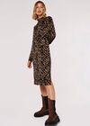 Tapestry Side Split Midi Dress, Stone, large