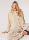 Knitted Shacket, Stone, large