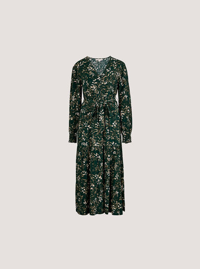 Eucalyptus Print Tiered Maxi Dress