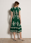 Folk Floral Midi Dress, Green, large
