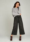 Grey Check Tweed Culottes, Grey, large
