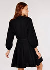 Tetra Button Dress, Black, large