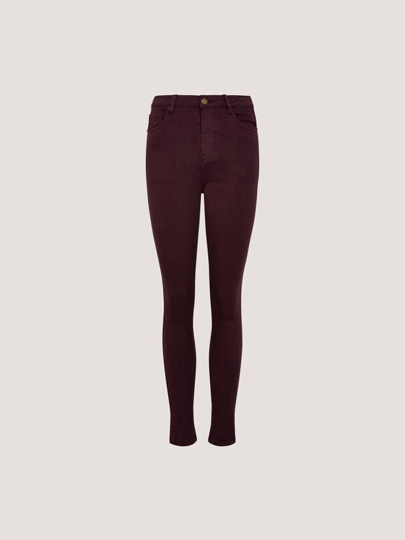 Sienna Skinny Fit Jeans, Burgundy, large