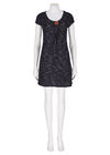 Charcoal Marl Wooden Button Tunic Dress, Dark Grey - Charcoal, large