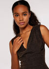 Sparkling Play Ruched Top, Brown, large