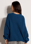Chunky Cable Knit Jumper, Cobalt/Royal Blue, large