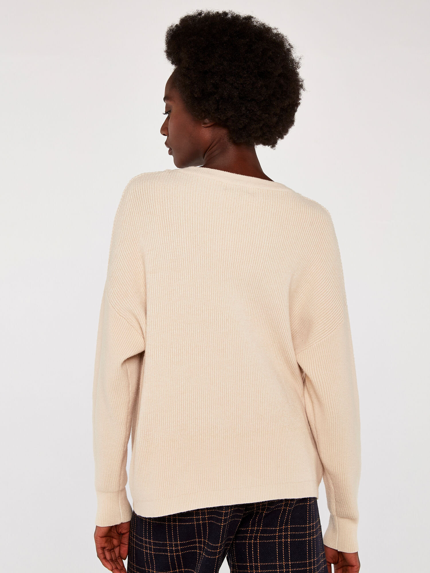 Ribbed discount oversized jumper