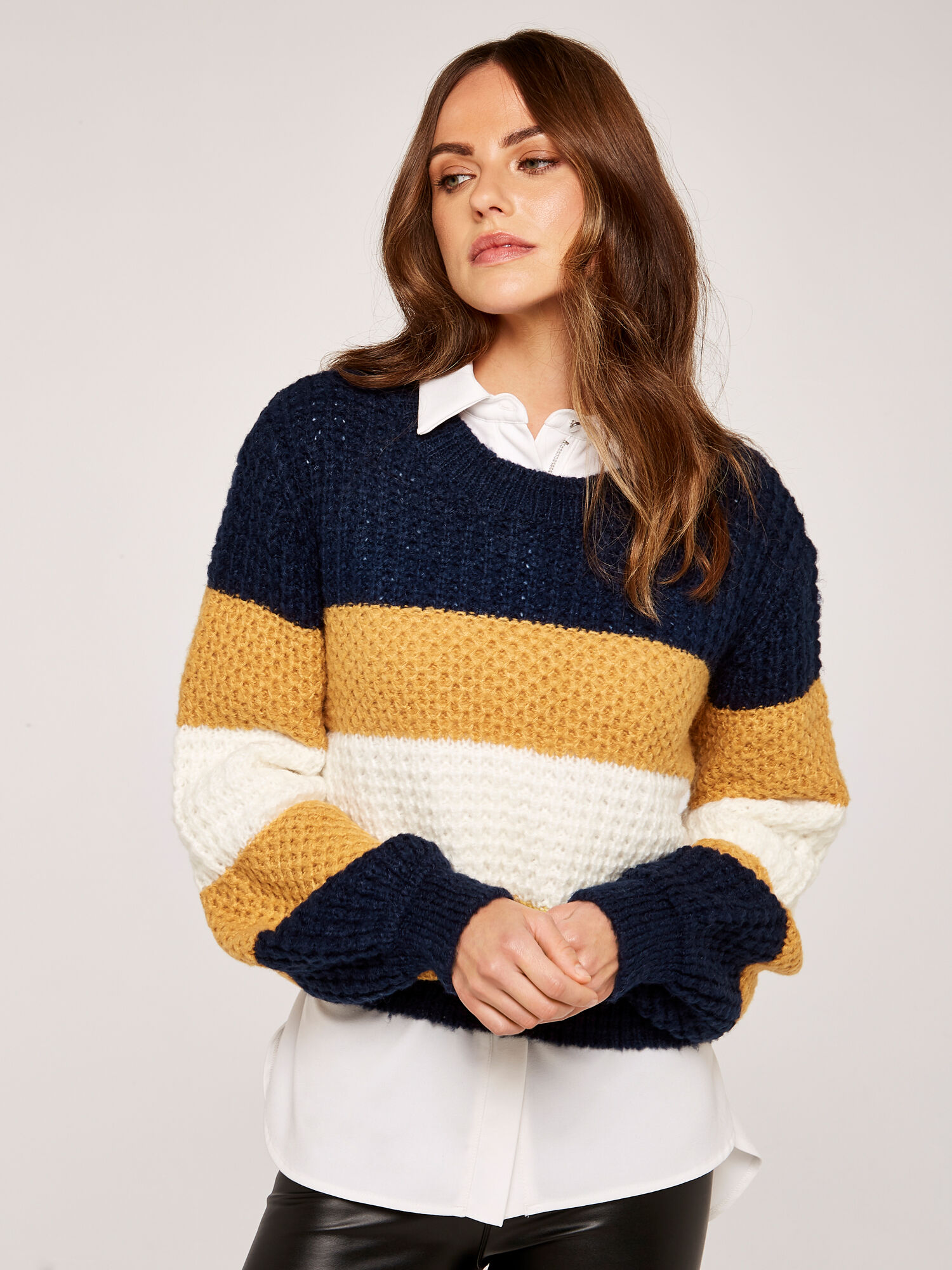 Mustard chunky knit jumper online