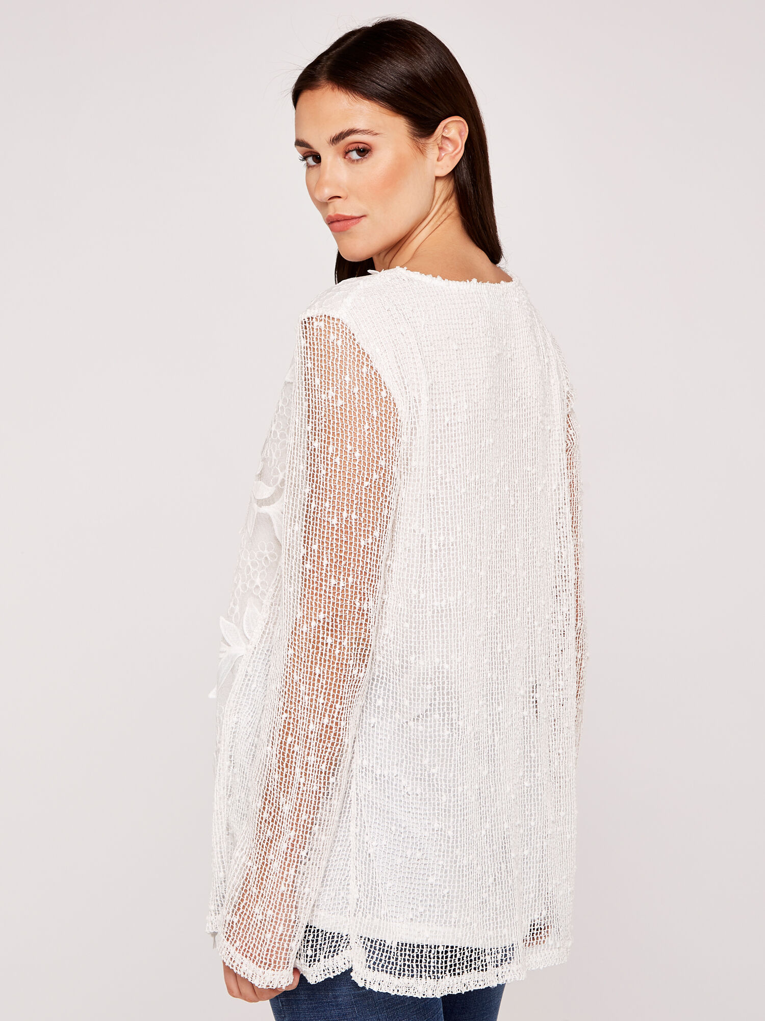 Lace mesh shirt hotsell