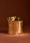 Gold Tone Hammered Brass Cuff Bracelet, Gold, large