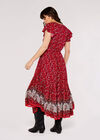 Sarasa Floral Midaxi Dress, Red, large
