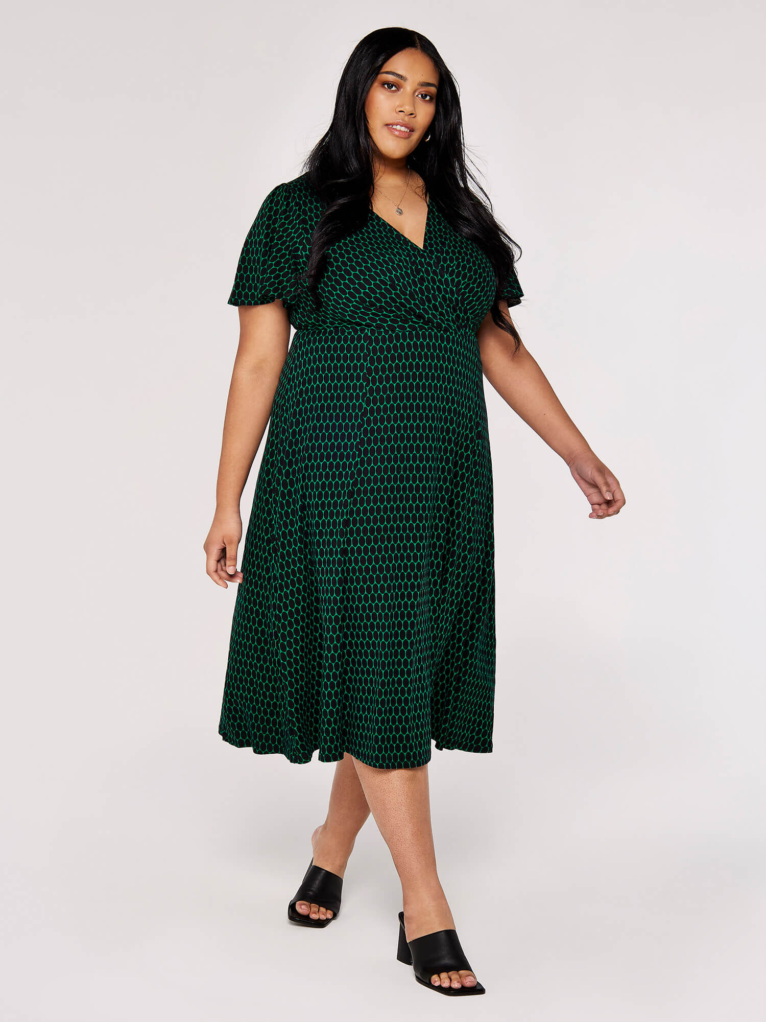 Curve wrap sales midi dress