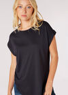 Curved Hem Jersey T-Shirt, Black, large