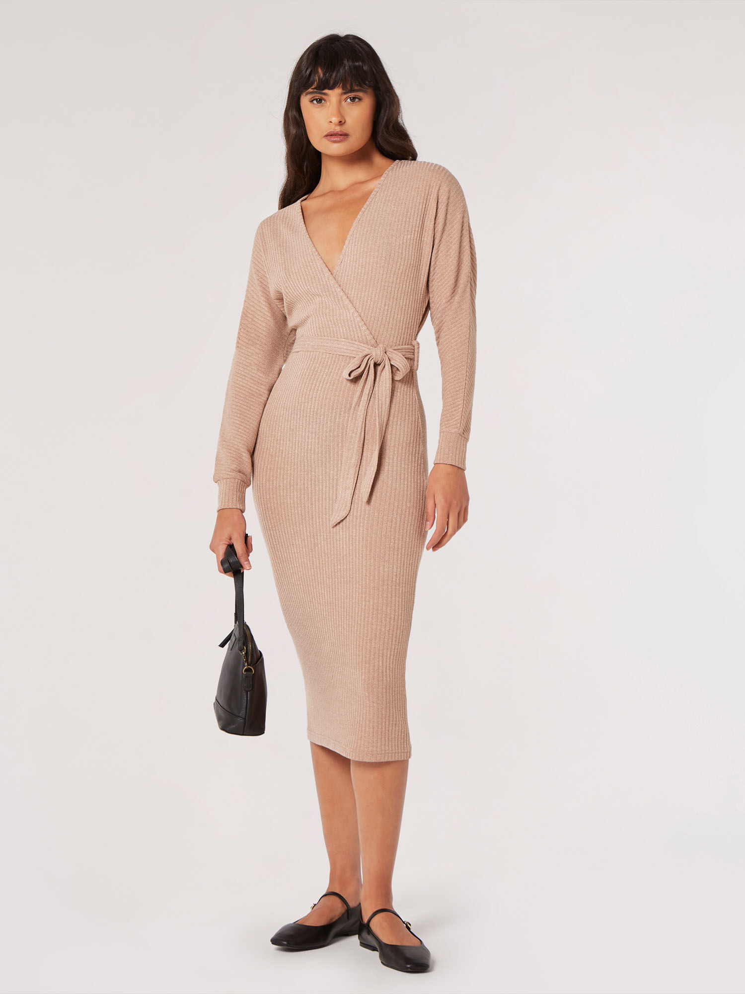Knitted wrap deals dress