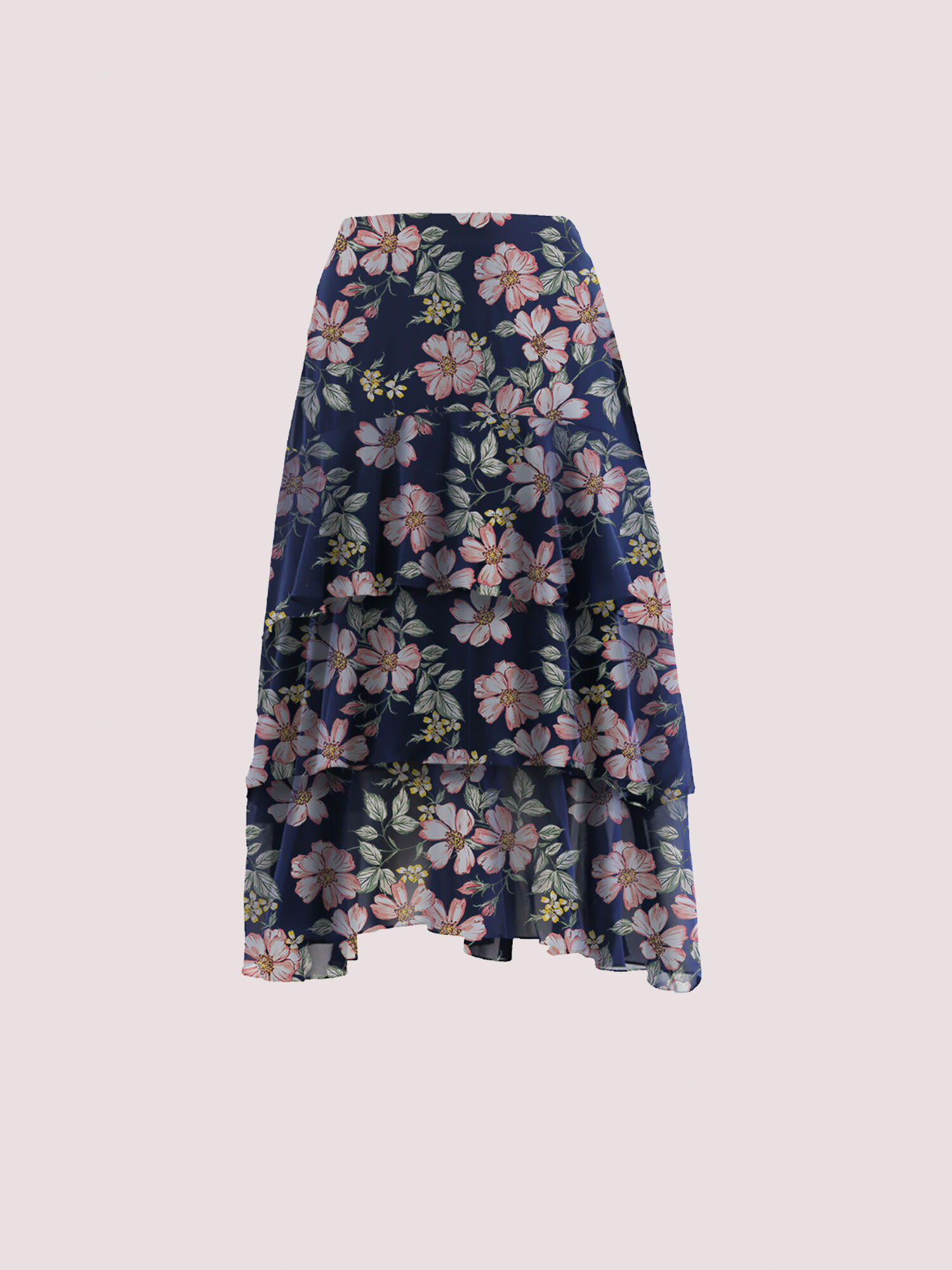 Navy chiffon maxi skirt uk 2025