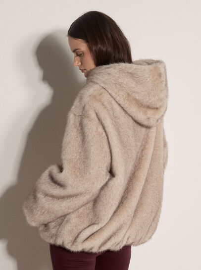 Soft Faux Fur Hooded Jacket