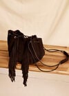 Fringe Suede Bag, Brown, large