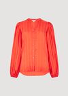 Self Stripe Shirt, Orange, large