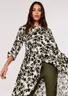 Paint Splash Extreme Hem Shirt, Khaki, large