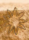 24K Gold Plated Flower Stud Earrings, Gold, large