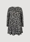 Curve Soft Touch Cheetah Mini Dress, Grey, large