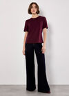 Slim Fit Classic T-Shirt, Burgundy, large