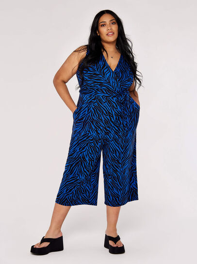 Curve Zebra Print Jumpsuit