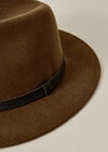 Wool Fedora, Brown, large