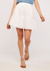 Tulle Tiered Skirt, White, large