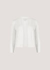 Pointelle Chevron Knit Shrug, Cream, large