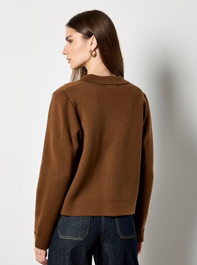 Patch Pocket Knitted Cardigan