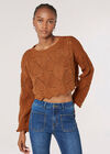 Scallop Hem Pointelle Jumper, Rust, large